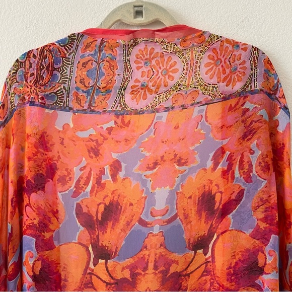 NWT Anthropologie Elizabeth Gillett Lorelei Floral Kimono Wrap One Size OS - Picture 10 of 16